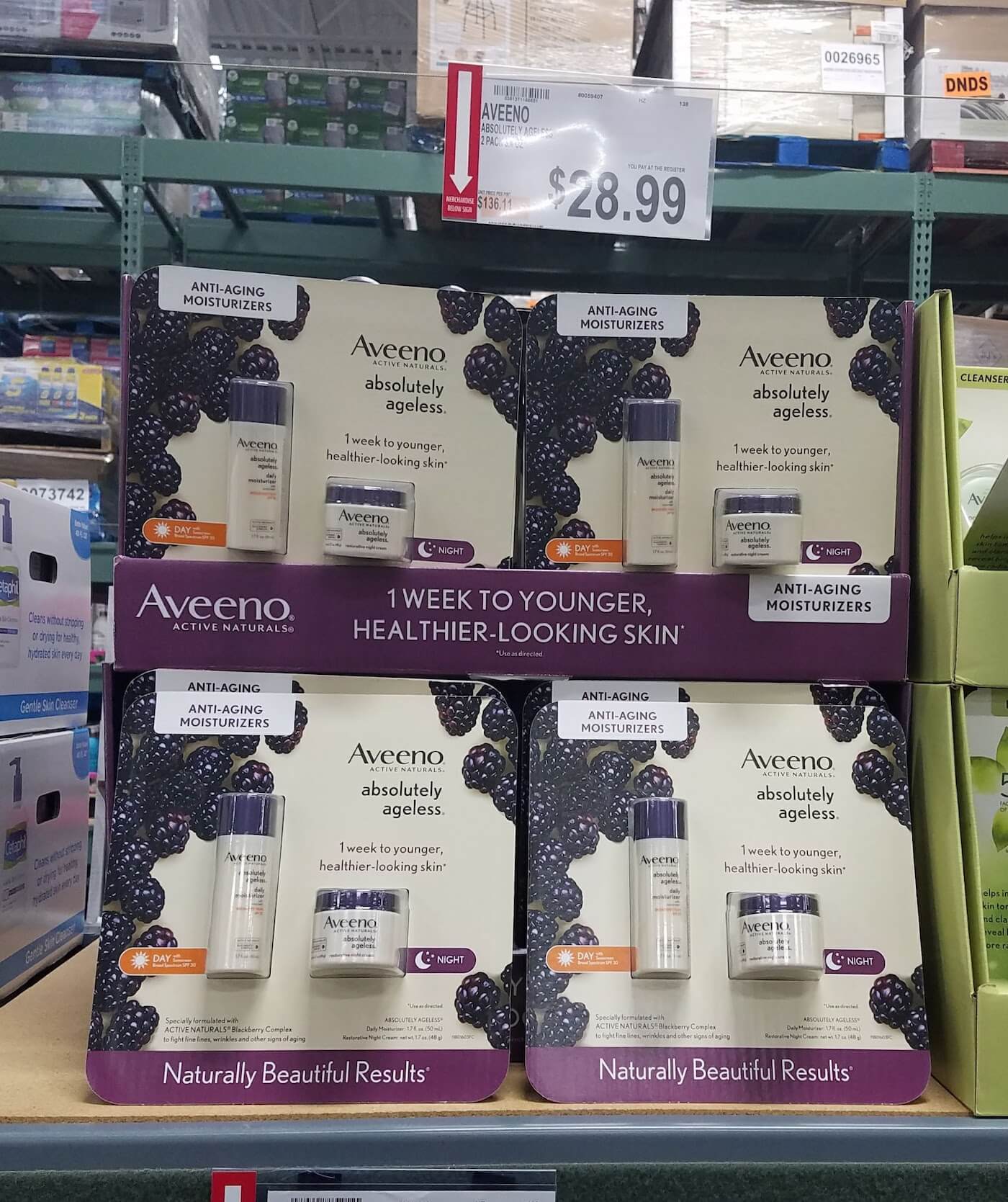 Aveeno Absolutely Ageless 2-pack moisturizer at BJ's