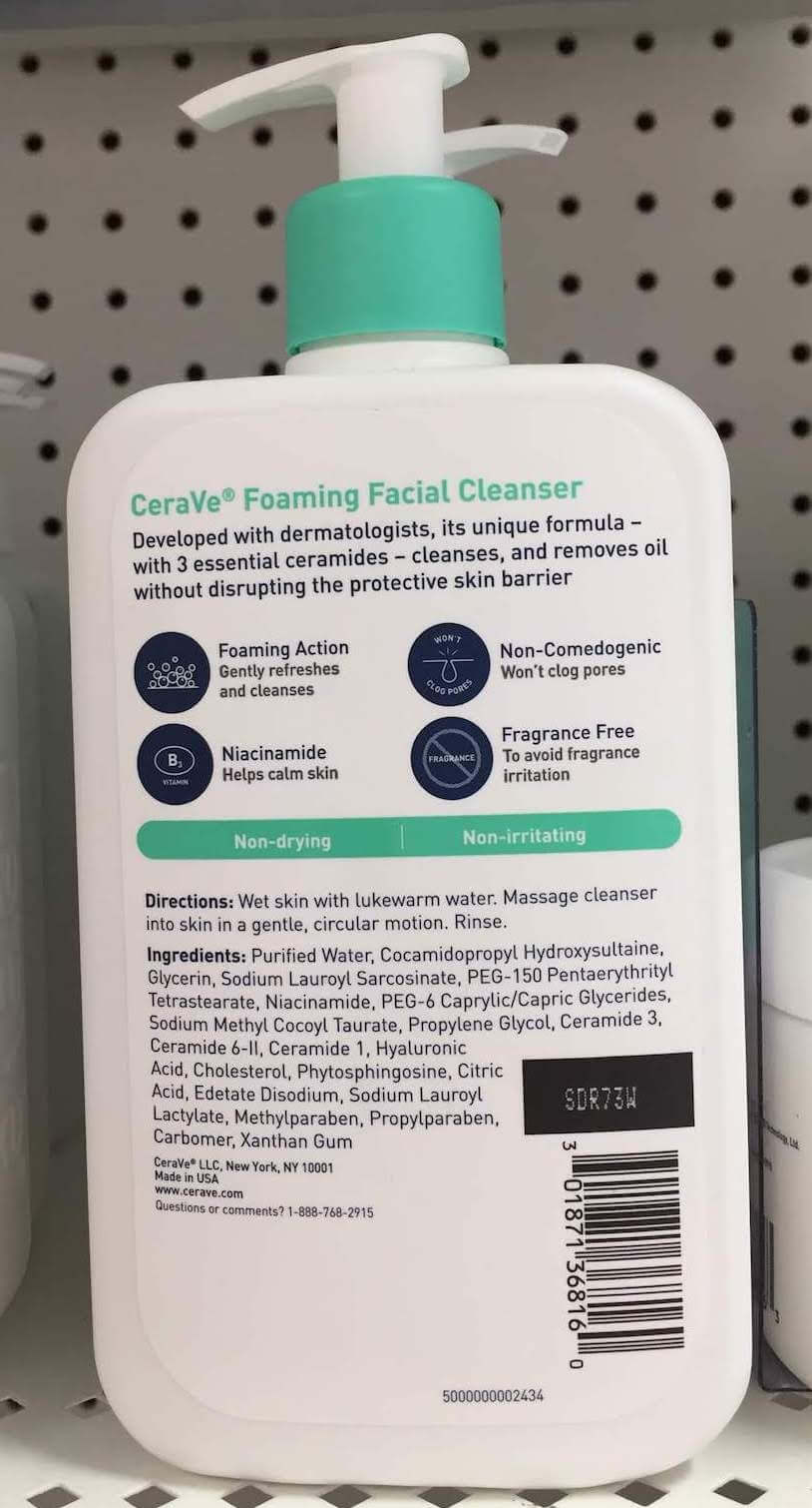 CeraVe foaming facial cleanser formula change review