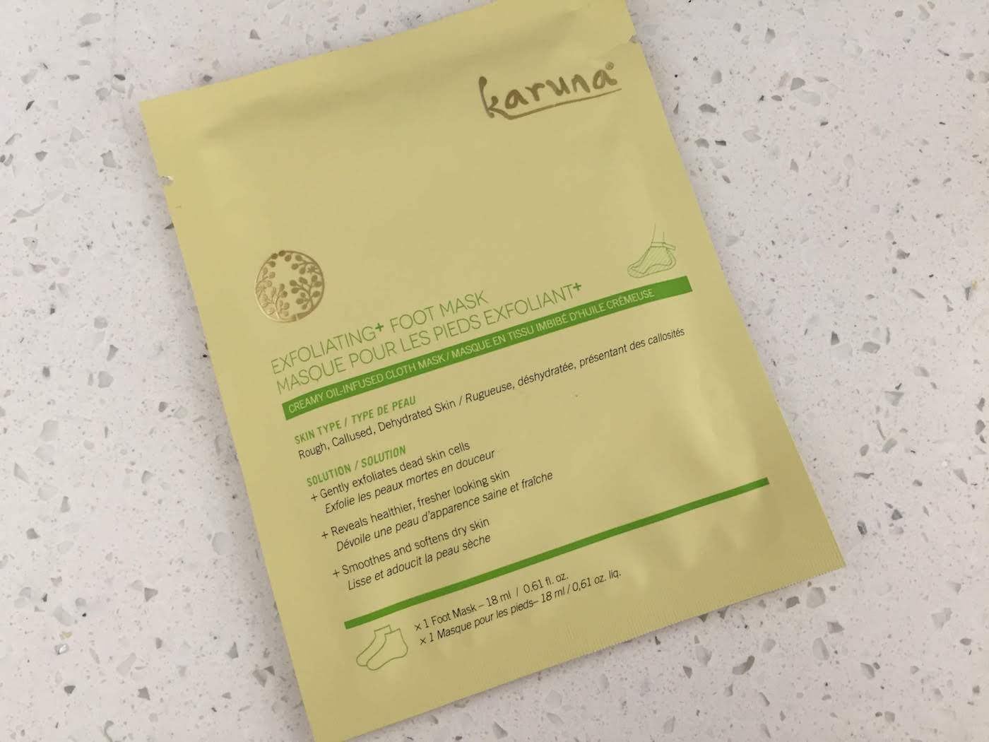 Karuna exfoliating foot mask review