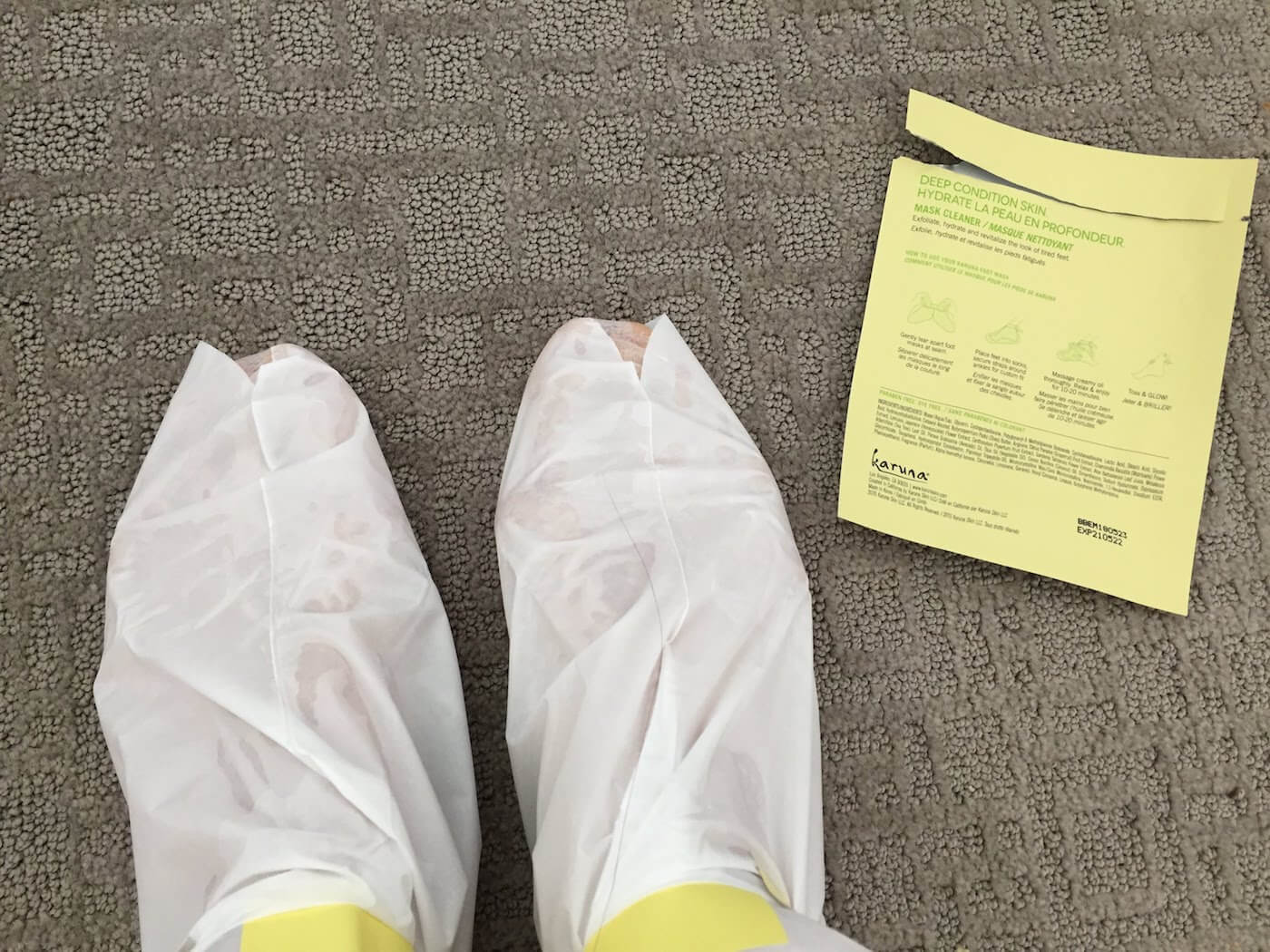 Karuna exfoliating foot mask review