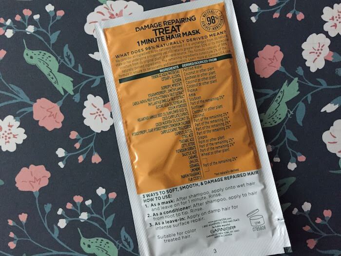 Garnier Papaya Hair Mask ingredients review