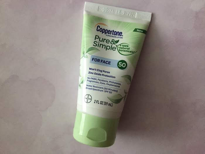 Coppertone Pure & Simple Sunscreen SPF 50 For Face first impressions