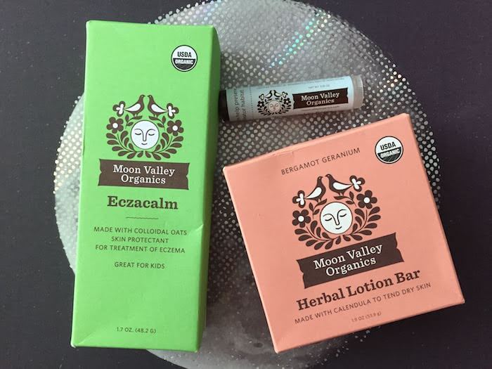 Moon Valley Organics EczaCalm lotion bar and lip balm gift set