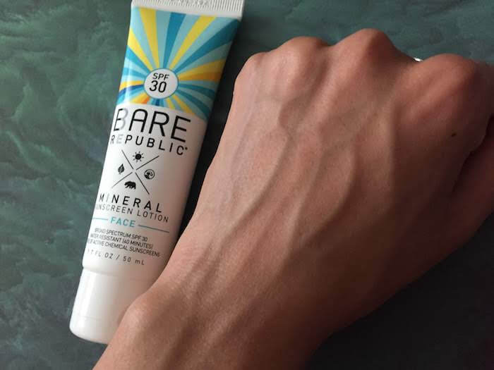 Bare Republic Face Sunscreen SPF 30 Review after blending