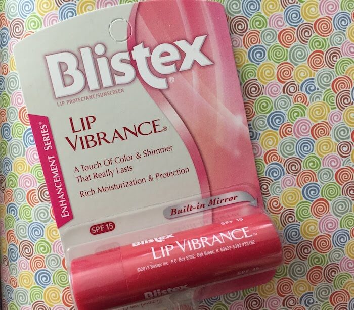 Blistex Lip Vibrance SPF 15 review package walmart beauty box