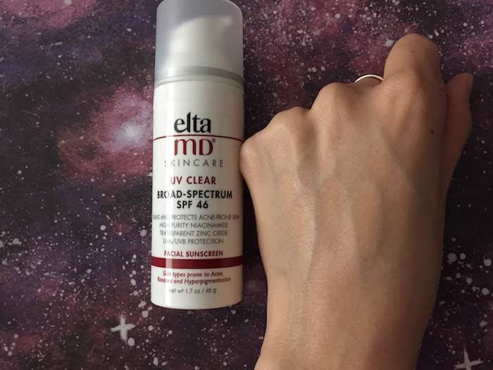 EltaMD UV Clear Sunscreen SPF 46 review appearance after rubbing in