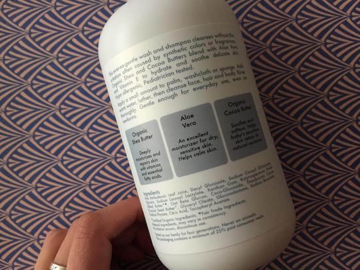 Shea Moisture Fragrance-Free Shampoo and Body Wash review package ingredients