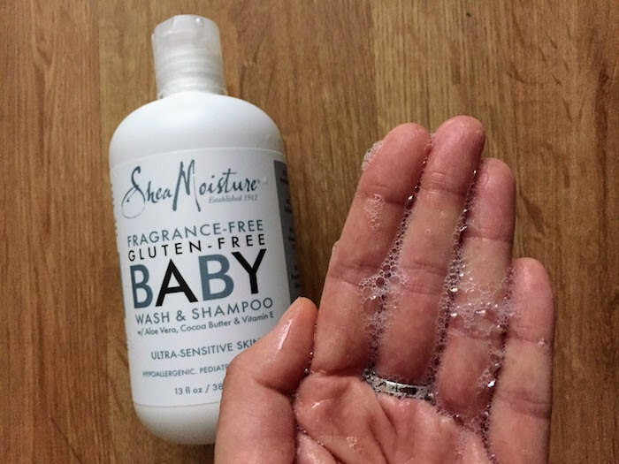 Shea Moisture Fragrance-Free Shampoo and Body Wash review foaming