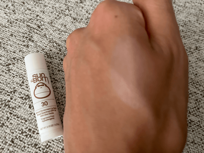 Sun Bum Mineral Lip Balm review this lip balm leaves a slight white cast